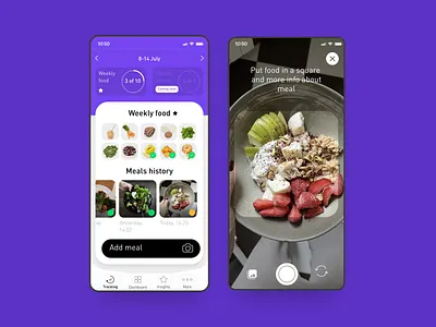 Food Tracking App app food graphic design ui ux