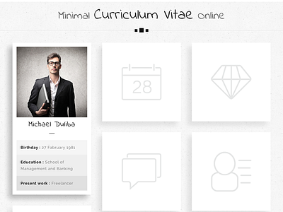 Minimal Styled Online Resume - CV bootstrap cv job portfolio responsive resume website