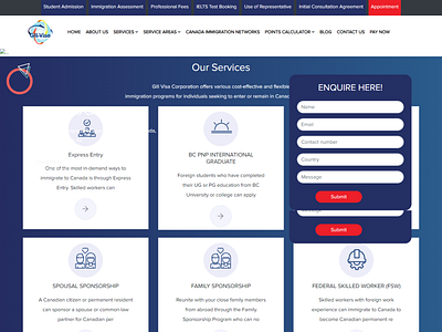 Website for Visa Consultancies - Gill Visa Corporation by Magicmind ...