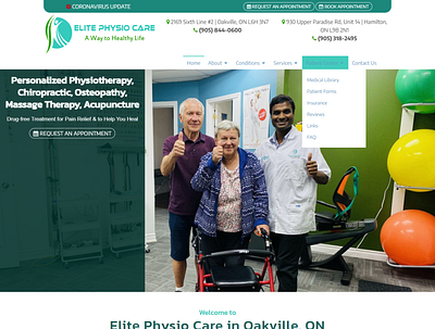 Website for Physiotherapists - Elite Physio Care app app design app development apps branding design digital marketing graphic graphic design icon illustration logo mobile apps social media marketing ui ux web web design web development website