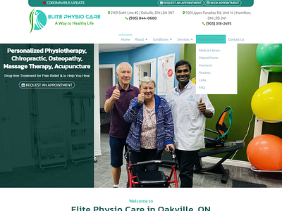 Website for Physiotherapists - Elite Physio Care