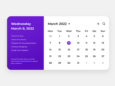 Daily UI 38 - Calendar