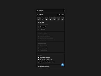 Daily UI 42 - ToDo List
