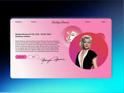 Article about Marilyn Monroe article design illustration logo merilyn monroe photoshop typography vector