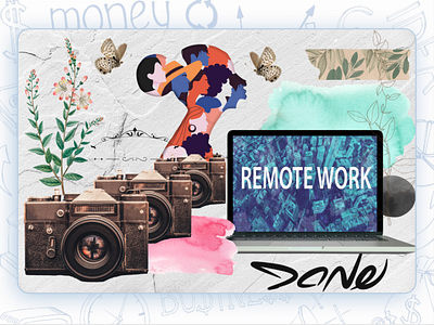 Collage Remote work