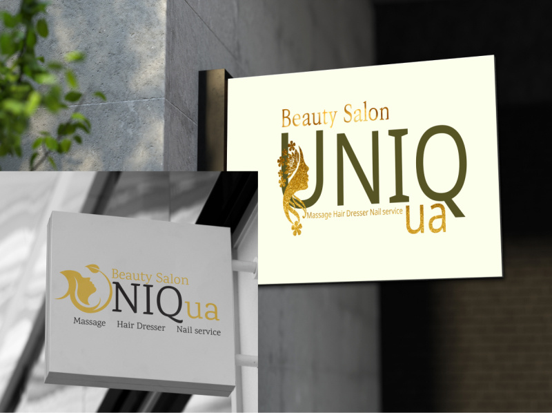 Signboard for a beauty salon by Oksana Semeniuk on Dribbble