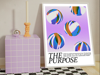 Poster Design - The Purpose 3d abstract abstract art album cover artist artwork balls color blend colorful design illustration pastel colors poster design visual artist wall art