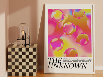 Poster Design - The Unknown 3d abstract art album cover art direction artist artwork branding color blend colorful design graphic design illustration poster design poster mockup typographic poster wall art