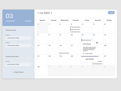 Calendar calendar design ui