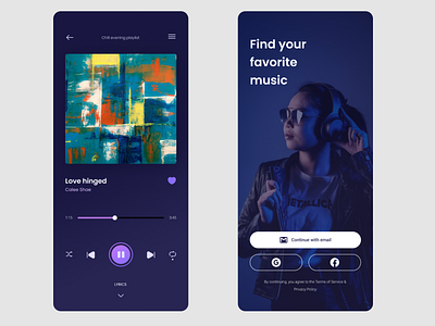 Music App design music app music player ui