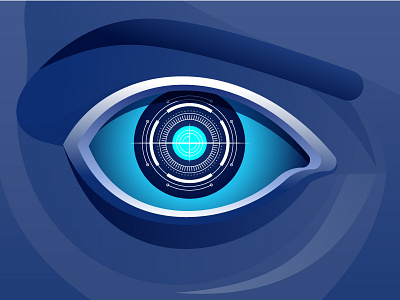 Cyber eye // Augmented reality Cyber eye art artwork augmented cyber design eye flat icon illustration vector