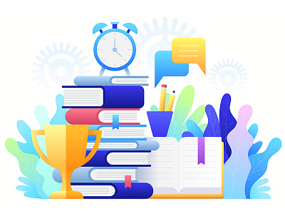 Online Education vector background by Ico on Dribbble