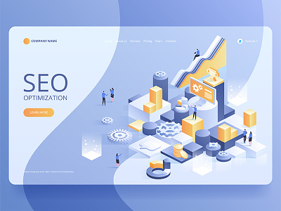 Seo optimization for website and mobile website. art artwork concept design icon illustration landing page online optimization seo vector website