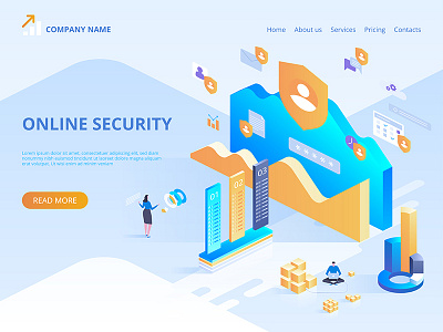 Online security, secure internet browsing art artwork design digital ideas illustration innovative isometric isometry technologies vector web webdesign