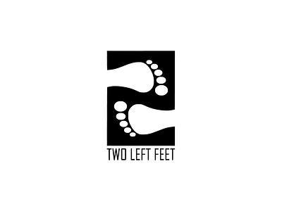 Two Left Feet 2 app art brand branding design digital feet graphic design icon idea illustration left logo negative two typography ui ux vector