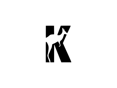 Kangaroo K app brand branding design digital graphic icon idea illustration k kangaroo logo negative space ui ux vector