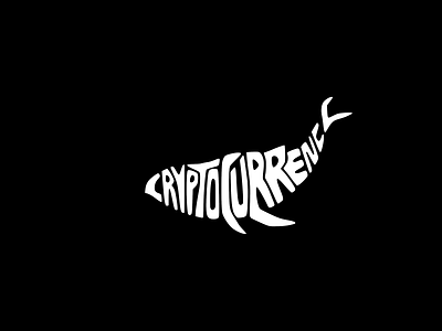 Cryptocurrency Whale Word Art app art bitcoin blockchain brand branding crypto cryptocurrency design digital graphic idea illustration logo typography ui ux vector whale word