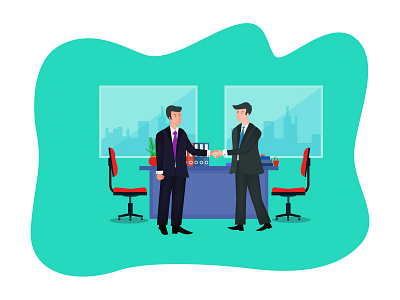 Business meeting business meeting charactor illustration