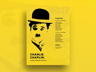 #F2D435 - Charlie Chaplin Poster