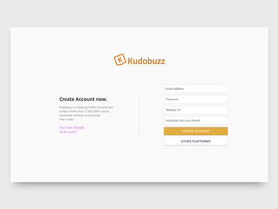 Kudobuzz - Sign Up