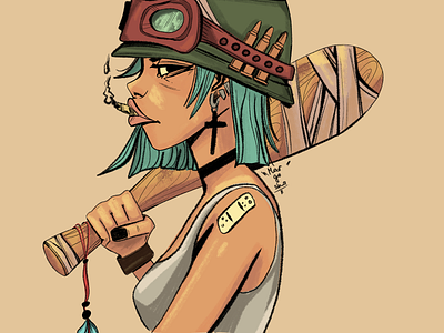 Tank Girl character design illustration procreate visual design