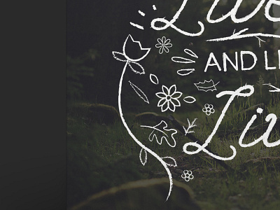 Fauna & Flora dark flowers foliage leaves outline typography