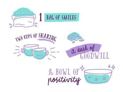 Recipe of Happiness elements handdrawn happiness illustration positivity recipe sketch