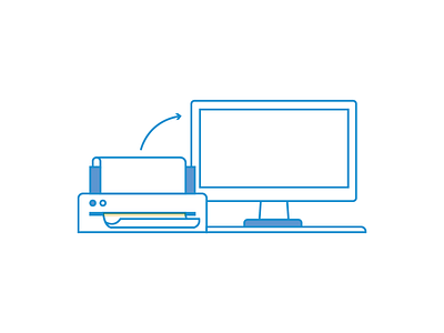 Scan WIP digital document icon illustration scan scanner