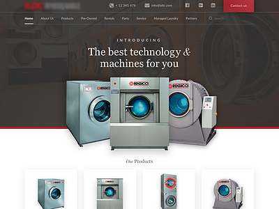 Homepage Study home homepage laundromat machine web design website