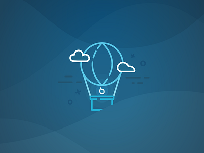 Isolated 01 hot air balloon icon outlines sky