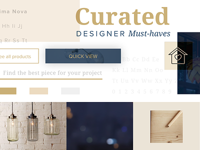Crate and Create Style Tile buttons collage moodboard style tile typography web design