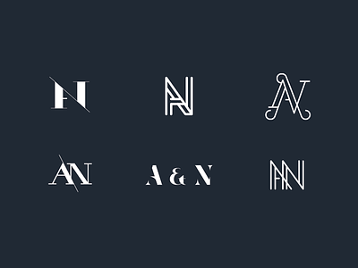 A & N monogram studies an logos monogram wedding