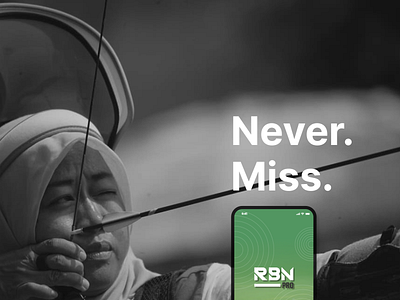 RBN PRO Concept Ads ads archery black and white branding design minimalist shooting simple ui ux
