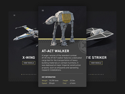 Star Wars Vehicle Guide UI