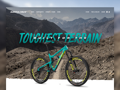 Santa Cruz MTB Landing Page V2 bike branding cycling design landing page mountain ui ux web web design