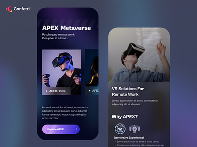 APEX Metaverse: UI Design Concept
