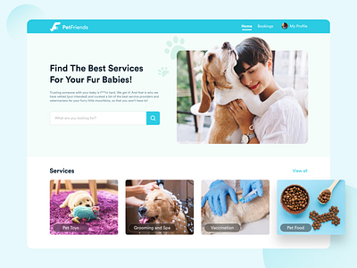 PetFriends - A platform to book pet related services