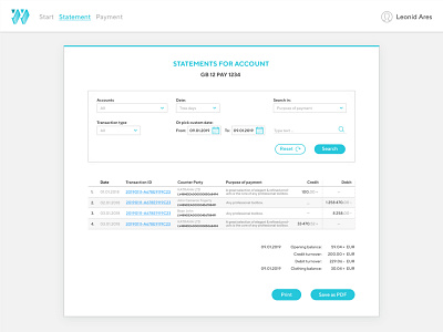 Banking clear design (Statement)