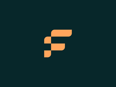 F + Flag brand f letter f logo factoring flag lettermark logo symbol