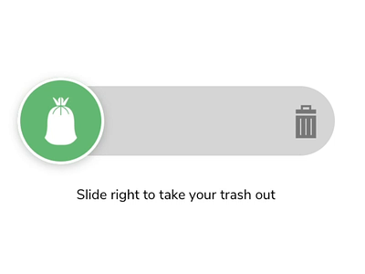 Slider - Microinteraction - Trash Pickup app design micro interaction trash pickup ui ux