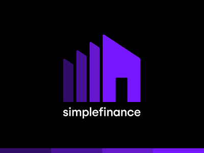 Simplefinance – Trademark ai branding design estate finance financing flat home identity loan logo minimal ml purple real simple symbol trademark valuation vector