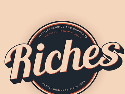 Riches branding clothing design graphic design illustration logo typography vintage