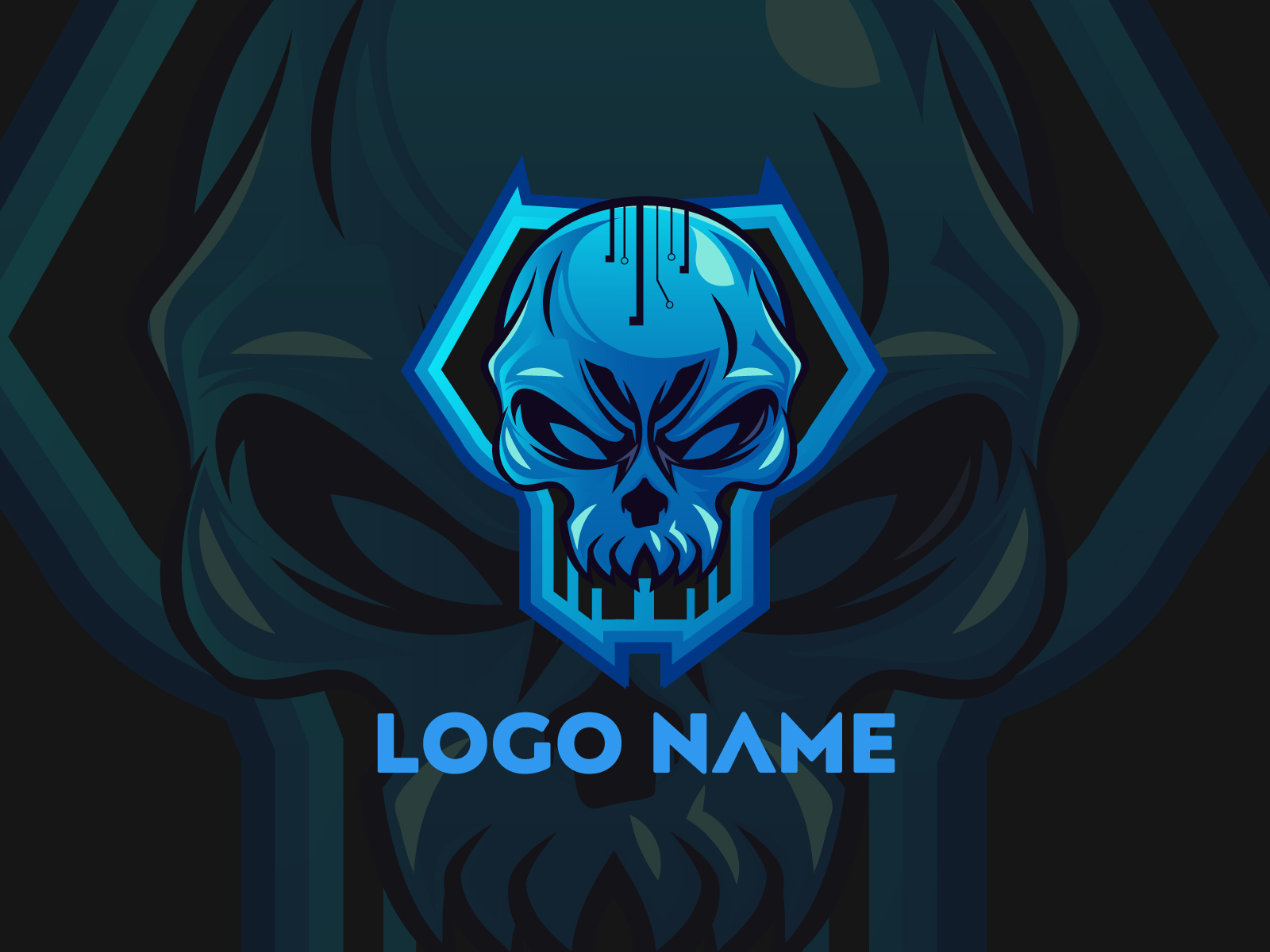 Skull gamer esport logo template, Logos ft. esport & template - Envato  Elements