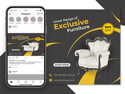 Furniture Social Post Banner design ad banner banner banner design banner template facebook post banner furniture banner furniture social banner google ad banner intsgram post banner social ad banner social banner social media social media banner social post banner web banner