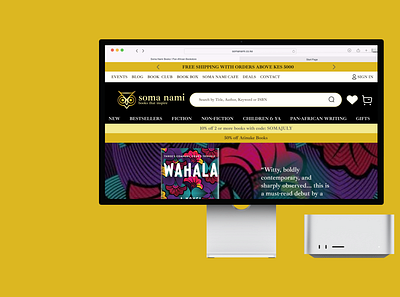 Soma Nami bookstore branding design graphic design landingpage logo product ui ux web