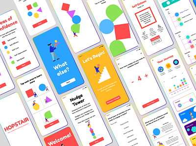 HOPSTAIR app coaching confidence design habit tracking mobileapp product tracking ui ux