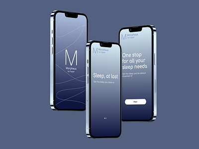 Morpheus app design health product sleep tracking ui ux