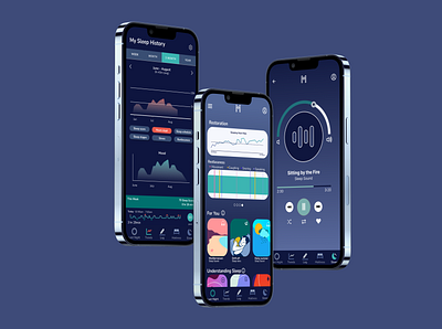Morpheus app design product sleep tracking ui ux vector