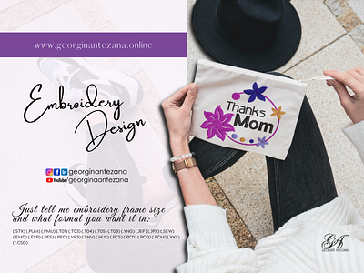 Embroidery Design / Mother's Day art bolsos branding design embroidery embroidery design illustration logo marketing ui