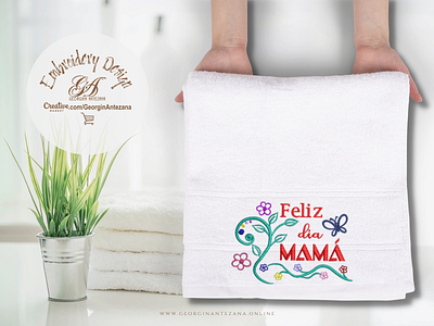 Embroidery Design / Happy day Mom